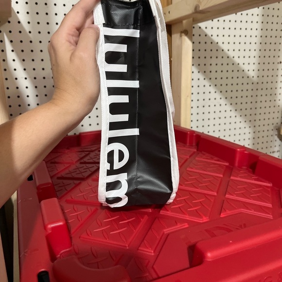 Lululemon White Black Logo Tote Bag Shopper - Picture 4 of 6